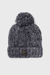 Шапка з домішкою вовни Superdry колір синій з товстого трикотажу (2122122)