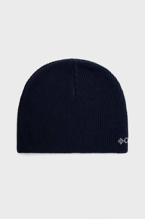 Дитяча шапка Columbia колір синій з товстого трикотажу