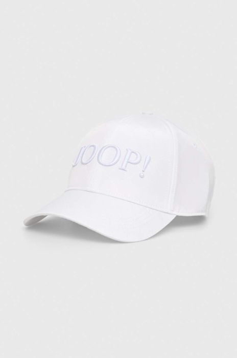 Шапка Joop! колір білий з аплікацією