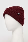 Шапка DC колір бордовий з товстого трикотажу