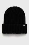 Шапка Dc колір чорний з товстого трикотажу