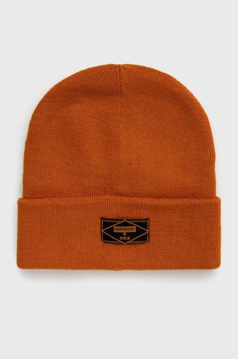 Шапка Superdry колір помаранчевий з тонкого трикотажу (2122556)