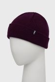 Шапка Fila колір фіолетовий з тонкого трикотажу