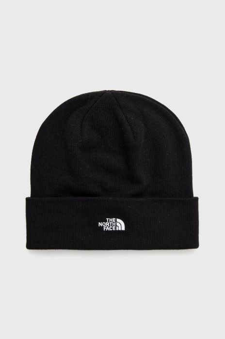 Шапка The North Face колір чорний з тонкого трикотажу