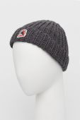 Шапка з домішкою вовни Invicta колір сірий з товстого трикотажу