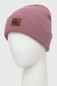 Шапка Quiksilver колір фіолетовий з тонкого трикотажу