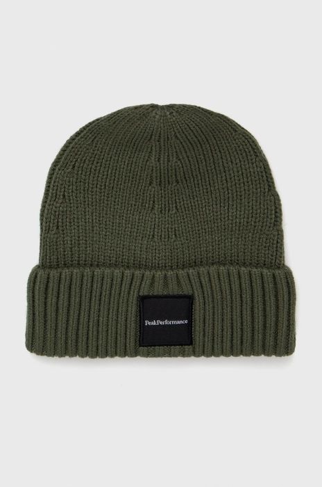 Шапка Peak Performance колір зелений