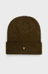 Шапка Lyle & Scott колір зелений з тонкого трикотажу (1727924)