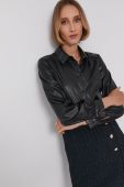 Сорочка Pennyblack жіноча колір чорний regular класичний комір (1653009)