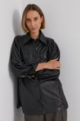 Сорочка Drykorn жіноча колір чорний relaxed класичний комір