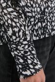 Блузка The Kooples жіноча колір чорний візерунок (1852197)