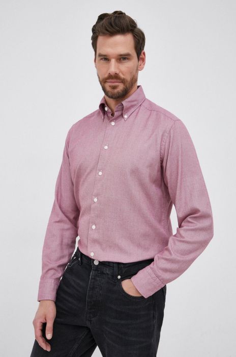 Сорочка Eton чоловіча колір бордовий regular комір button-down
