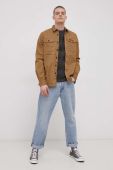 Сорочка Superdry чоловіча колір коричневий regular класичний комір