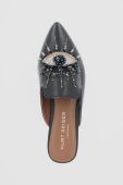 Шкіряні шльопанці Kurt Geiger London Olive Eye жіночі колір чорний 4751800109