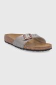 Шкіряні шльопанці Birkenstock Madrid жіночі колір золотий Narrow Width 1020632.Taupe-Taupe