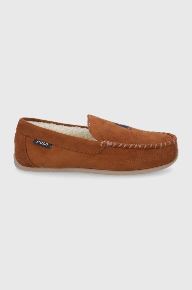 Тапочки Polo Ralph Lauren Declan колір коричневий RF103251