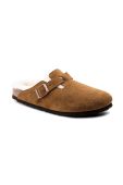 Замшеві тапочки Birkenstock колір коричневий Regular Width