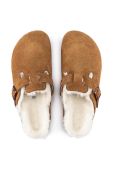 Замшеві тапочки Birkenstock колір коричневий Regular Width