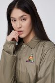 Куртка HUF жіноча колір зелений перехідна