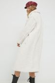 Пальто UGG жіночий колір бежевий перехідний двобортний