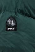 Пухова куртка Superdry колір зелений зимова