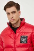 Пухова куртка Armani Exchange чоловіча колір червоний зимова