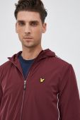 Куртка Lyle & Scott колір бордовий перехідна