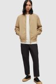Куртка-бомбер AllSaints чоловічий колір бежевий перехідна