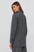 Піджак Boss колір сірий oversize гладкий