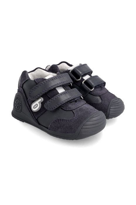 Дитячі шкіряні туфлі Biomecanics колір синій (1682067)