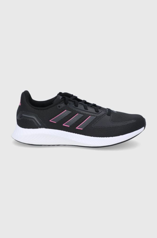 Черевики adidas колір чорний на плоскому ходу