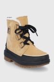 Шкіряні чоботи Sorel Torino II WP колір бежевий