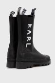 Шкіряні черевики Karl Lagerfeld жіночі колір чорний на платформі (1919156)