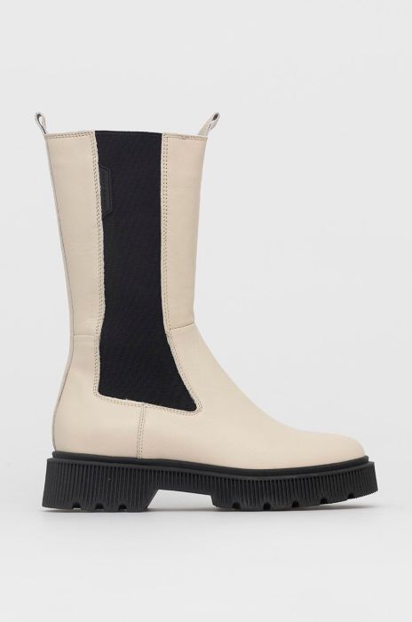 Шкіряні черевики Kurt Geiger London Stint жіночі колір прозорий на платформі злегка утеплена