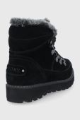 Шкіряні черевики Roxy жіночі колір чорний утеплене