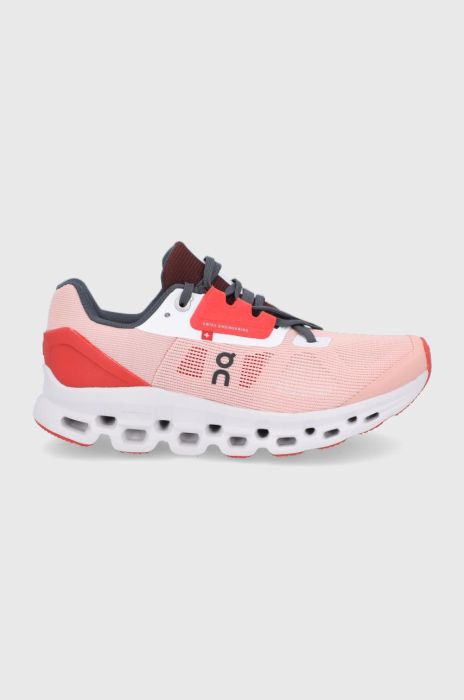 Черевики On-running Cloudstratus колір помаранчевий на плоскому ходу