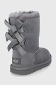 Дитячі замшеві чоботи UGG Bailey Bow II колір сірий