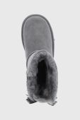 Дитячі замшеві чоботи UGG Bailey Bow II колір сірий