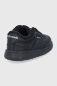 Дитячі шкіряні кросівки Reebok Classic Club C FZ2096 колір чорний