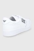 Черевики EA7 Emporio Armani колір білий на плоскому ходу (1866692)
