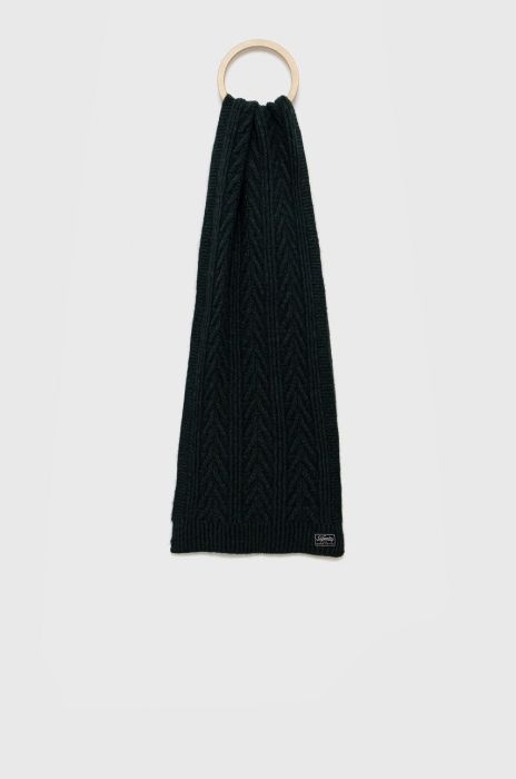 Шарф Superdry жіночий колір зелений однотонний