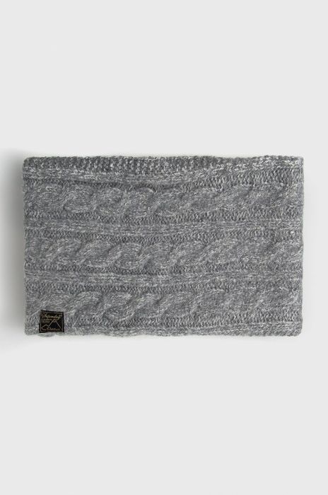 Снуд з домішкою вовни Superdry колір сірий меланж (2122197)