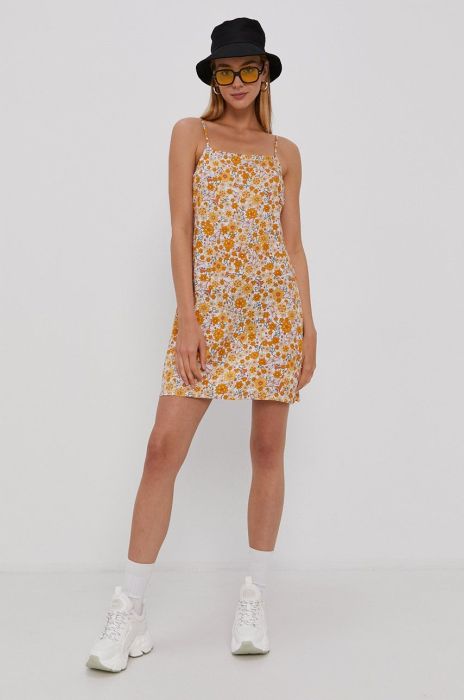 Сукня Vans колір жовтий mini пряма