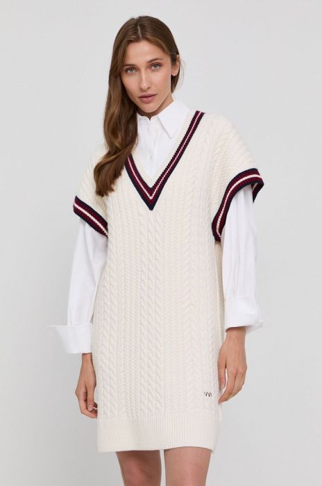 Сукня Victoria Victoria Beckham колір кремовий mini пряма (1638658)