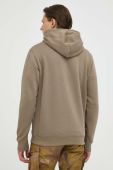 Кофта G-Star Raw Чоловіча колір коричневий з капюшоном однотонна