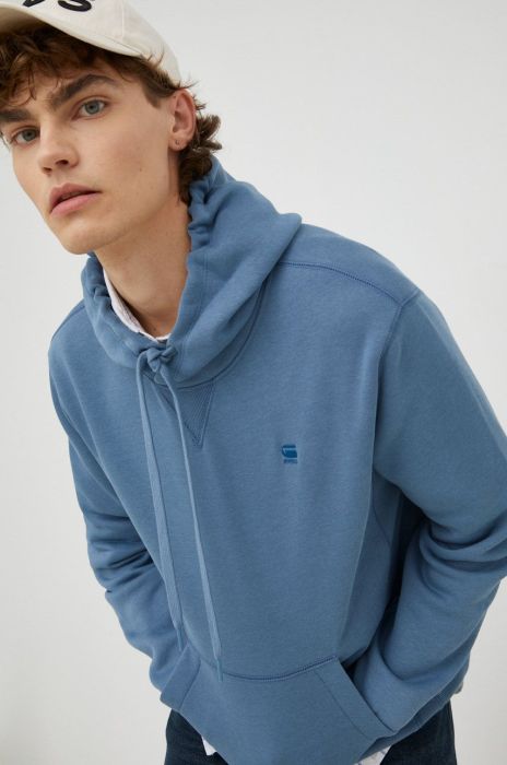 Кофта G-Star Raw чоловіча  однотонна колір блакитний (2531227)