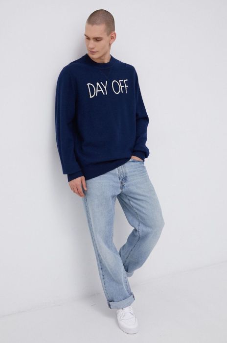 Вовняний светр MC2 Saint Barth чоловічий колір синій теплий