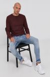 Светр Selected Homme чоловічий колір бордовий легкий
