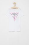 Дитяча бавовняна футболка Guess колір білий (1523053)