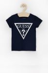 Дитяча бавовняна футболка Guess колір синій (1536258)